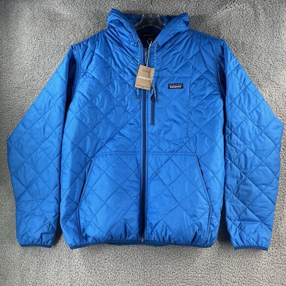 Patagonia Other - NWT Patagonia Diamond Quilted Bomber Hoodie Blue Size Extra Large XL